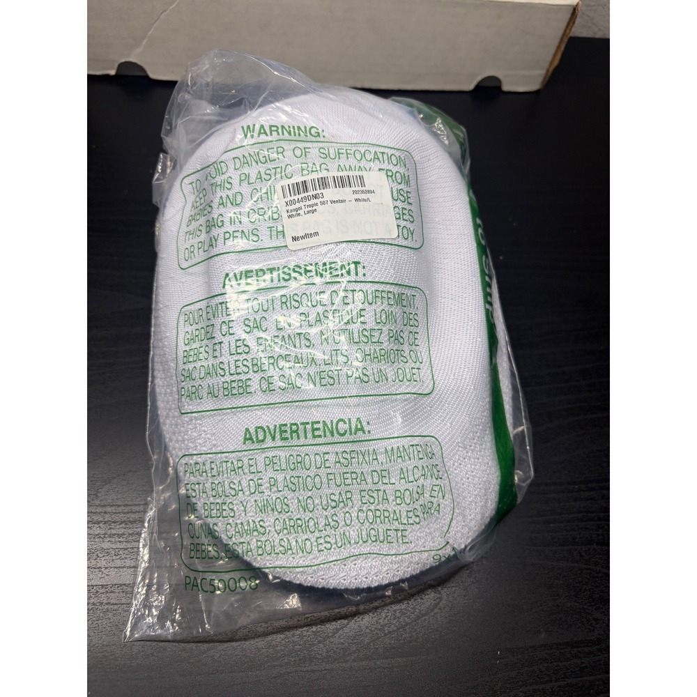 Kangol Tropic 507 Ventair White Flat Cap Ivy Hat Large New with Tags 0290BC